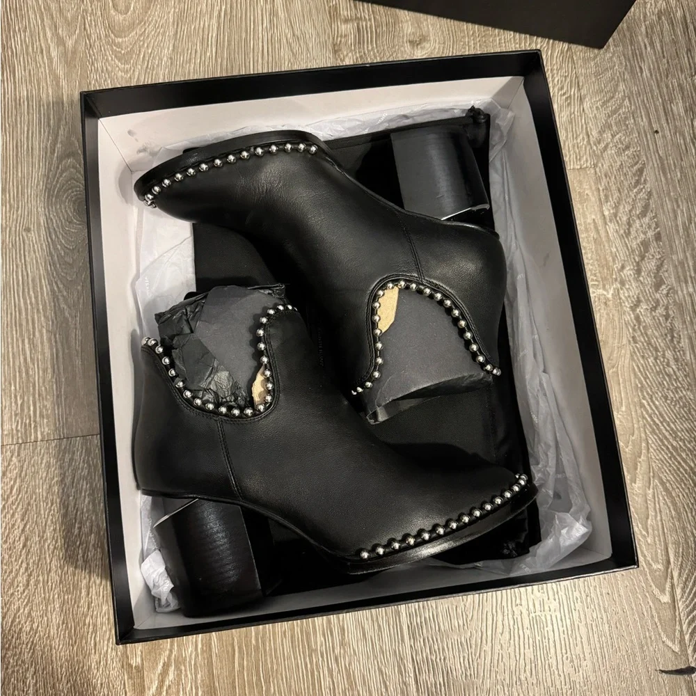 🖤Alexander Wang Gabi Cut-out Studded High Heel Booties - Picture 3 of 10